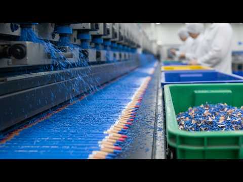 Como os LÁPIS(de cor e grafite) são feitos - Processo Industrial