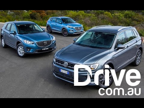 2017 Volkswagen Tiguan v Mazda CX-5 v Hyundai Tucson | Drive.com.au