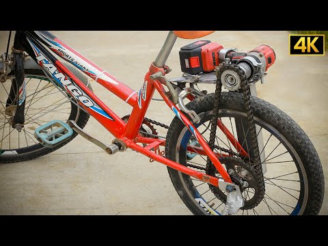 Great Idea! Farmer Attaches Hand Drill to Bicycle and Rides Like a Fly