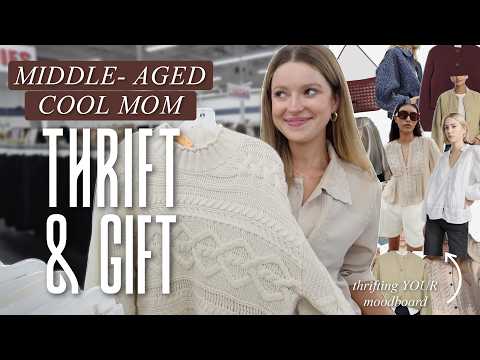 THRIFT + GIFT: earth-tone flowy capsule wardrobe for a middle-aged COOL mom 🍂