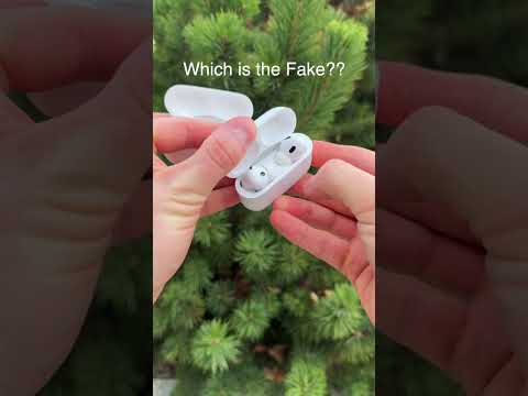 Can You Guess Which of the AirPods Is Fake?  #airpods #fakeairpods #realvsfake #techtest #appleclone