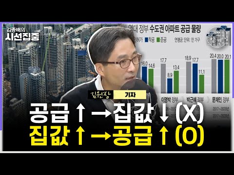 [경제적참견시점] 부동산 '공급'과 '집값' 관계 통념, 완전히 틀렸다...새벽배송 어떻게 볼까 - with 김원장 기자