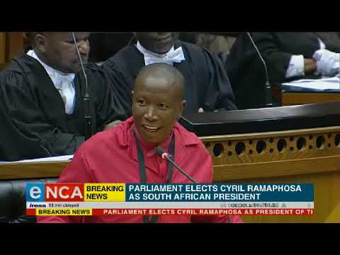 Julius Malema congratulates President Cyril Ramaphosa