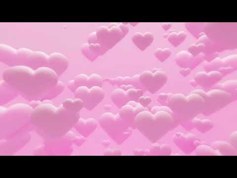 Big pink hearts floating away forever
