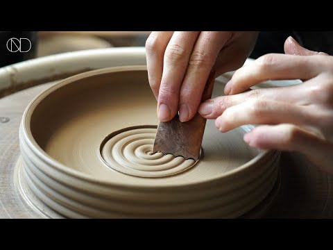 나무 도구로 만드는 도자기 바구니 : Making a ceramic basket [ONDO STUDIO]