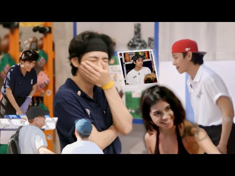 [ENG] Taehyung Cute Interactions With Customers | How to be the best intern