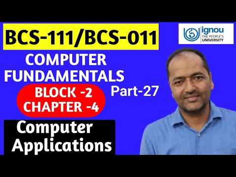 BCS-111/BCS-011 Computer Applications Computer-Fundamentals Part-27 #bcs011 #bcs111
