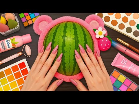 ASMR Makeup on Watermelon (No Talking)