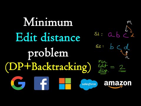 Minimum edit distance | Dynamic programming | Backtracking
