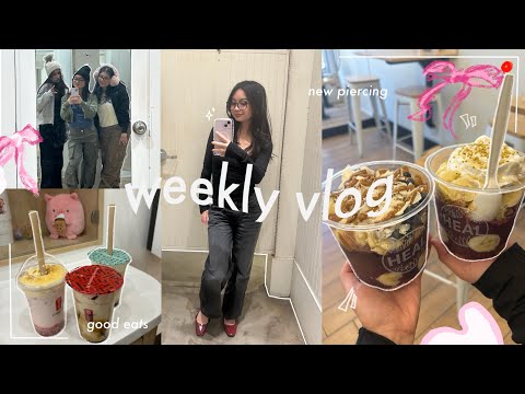 ⋆ ★ CHILL DAYS IN MY LIFE | clothing try-on, new food 🍱, getting my EARS pierced