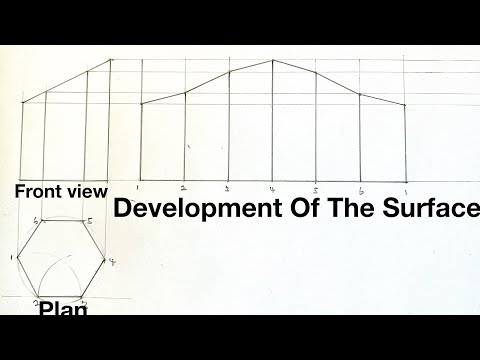 How To Develop A Truncated Hexagonal Prism || Development Of Truncated Hexagonal Prism.