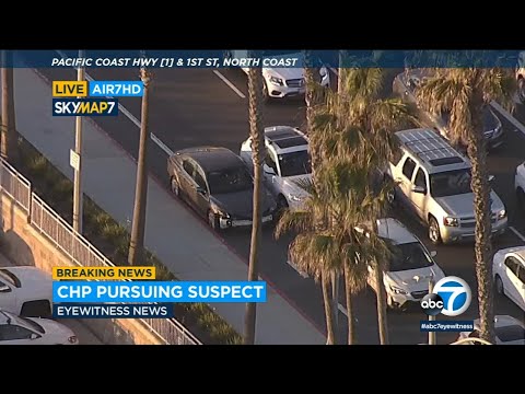 Authorities chasing speeding driver near Seal Beach