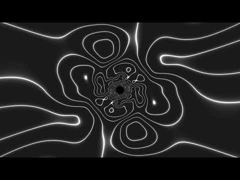 Abstract Black and White Neon wave pattern| Tunnel Backgrounds | 2 hours 4k Background