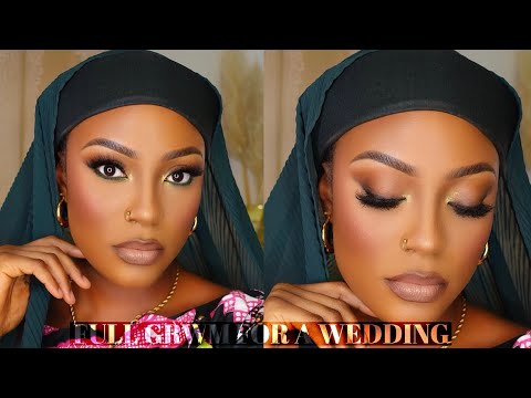 MY GO-TO SWEAT PROOF LONG LASTING FULL  GLAM MAKEUP ROUTINE FOR A WEDDING +OUTFIT & FRAGRANCE ft GTP