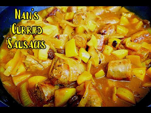 Easy Curried Sausages - Old School