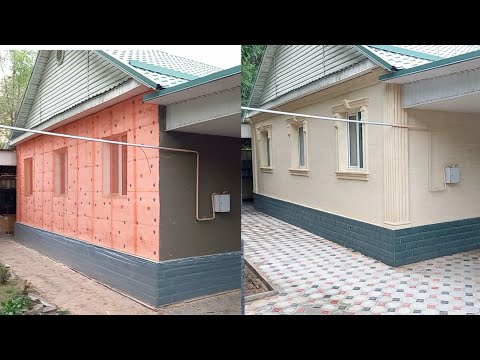 Жидкий травертин, от нуля до конца, как наносить на фасад