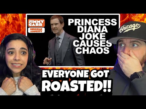 American Heckler Triggered By Princess Diana Joke | Jimmy Carr Crowd Work | HELL BROKE LOOSE!
