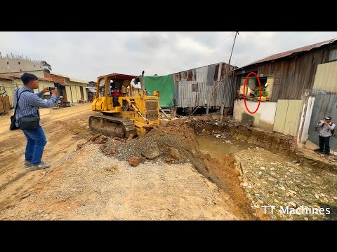 Wonderful Project Building New Foundation Village Road By Dozer Moving Sand & Stone Into Watermark
