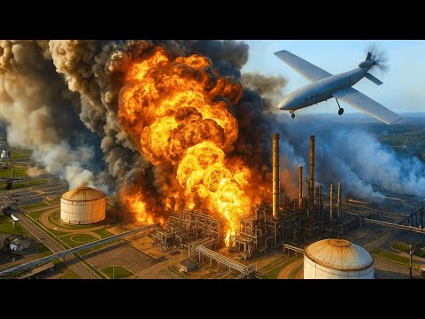 Russia Shocked! Ukrainian Drone Swarm Strikes Key Oil Facility