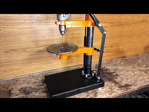 AWESOME IDEA !! SUPER DRILL STAND !! DIY DRILLING MACHINE !!