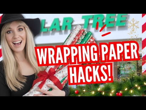Dollar Tree Christmas Hacks and Surprises Using Wrapping Paper! Dollar Tree 2025