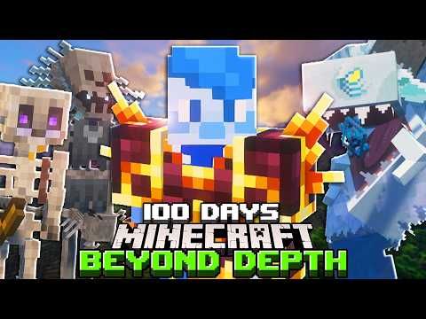 I Survived 100 Days in BEYOND DEPTH in Minecraft