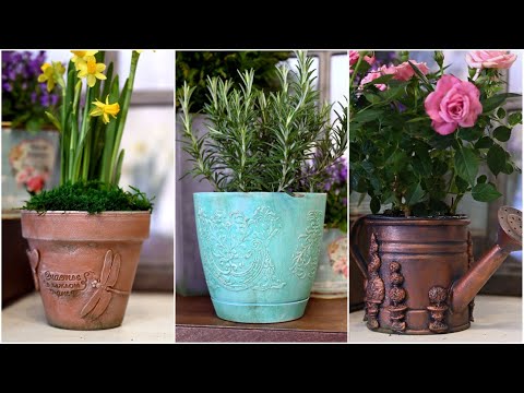 Декор цветочных горшков и кашпо