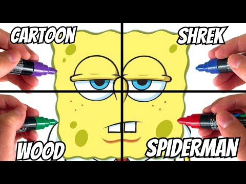 Drawing SpongeBob, But in 8 crazy art styles! (Printful)