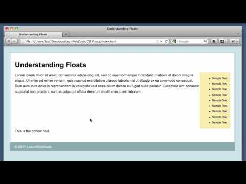 CSS Floats - Understanding & Clearing Floats Tutorial
