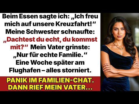 Beim Essen sagte ich: „Ich freue mich auf die Kreuzfahrt!“ Schwester lachte: „Dachtest echt…_