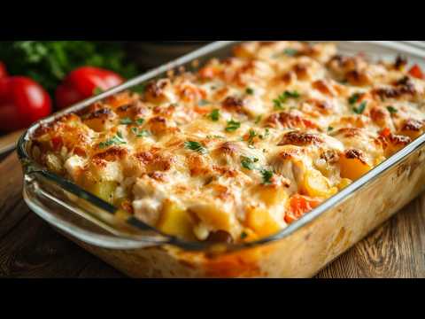 This potato and chicken casserole will be your new favorite! Simple and healthy😍