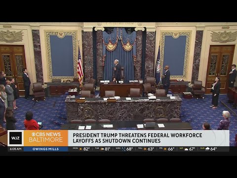 President Trump threatens federal workforce layoffs as shutdown continues