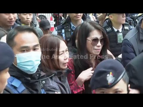 Jimmy Lai's wife leaves court following sentencing of 20 years in Hong Kong security case