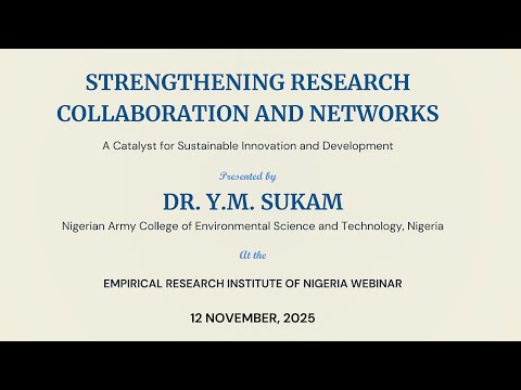 Strengthening Research Collaboration and Networks by Dr. Y.M. Sukam