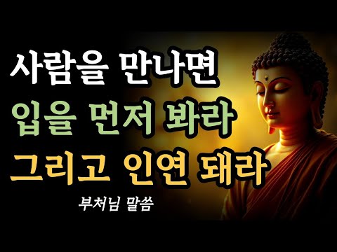 사람을 볼 땐 입을 먼저보고 인연을 맺어라 l 인연을 함부로 맺지 마라 l 외롭다고 아무하고나 친구하면 안되는 이유 l 부처님 말씀 l 불교 명언 l 석가모니 l 마음