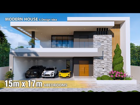 The Best Modern House Design | 15m x 17m 2storey with 6Bedrooms