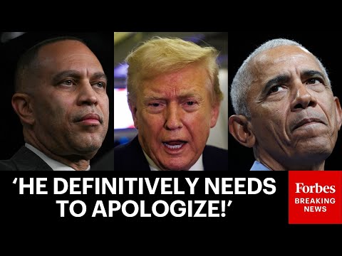 Hakeem Jeffries Reacts To Trump's Now-Deleted Video Depicting Barack And Michelle Obama As Apes