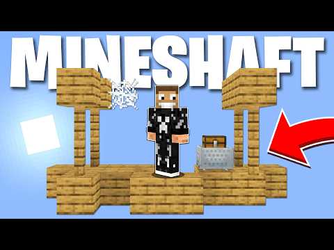 Beating Minecraft, but it's a mineshaft only world
