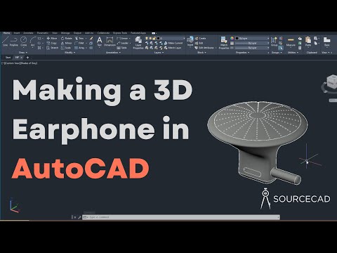 AutoCAD Practice - Making a 3D earphone with surfacing tools