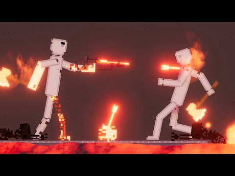 People Fight Each Other On Lava Map With Glowing 10,000 Degree Weapons In People Playground