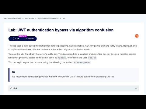 JWT Algorithm Confusion Attack |  Solve using JWTAuditor (PortSwigger Lab)
