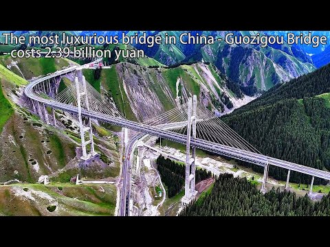The most luxurious bridge in China - Guozigou Bridge - costs 2.39 billion yuan中國最土豪的大橋-果子溝大橋-造價23.9億