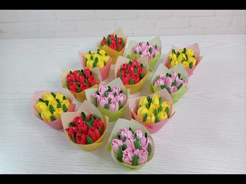 Spectacular cupcake decorating in 30 minutes! Tulip bouquets! Cupcake decorating BZK!