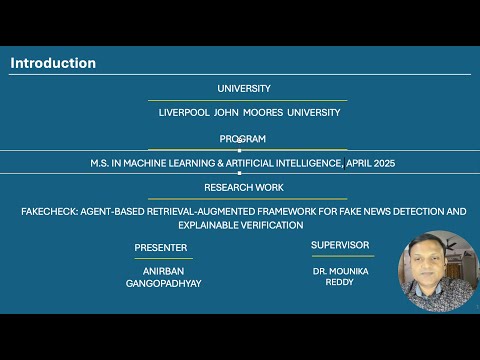 AGENT-BASED RETRIEVAL-AUGMENTED FRAMEWORK FOR FAKE NEWS DETECTION AND EXPLAINABLE VERIFICATION