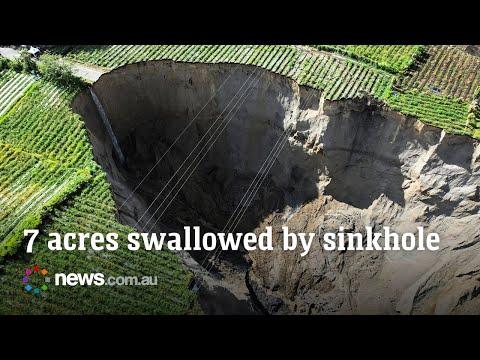 Indonesian sinkhole expands one meter every day as homes and farms threatened