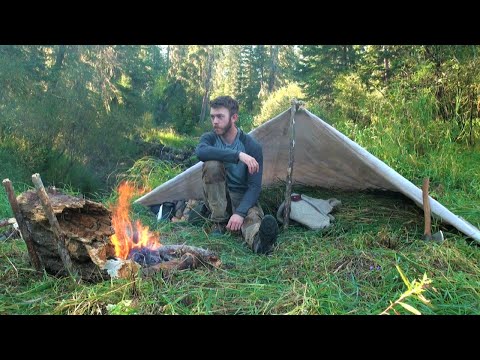 Solo Bushcraft Overnighter - Minimalist Hobo Camping