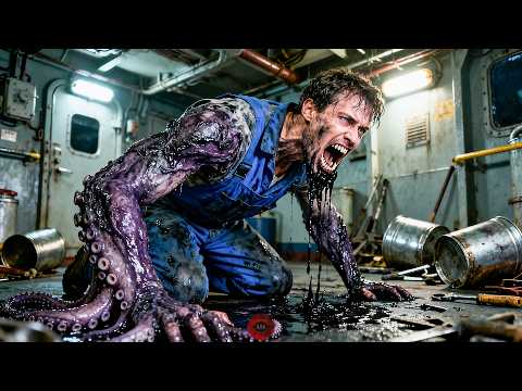 Man eats mutant octopus, transforms into monster.