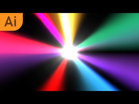 Light Beam Explosion Abstract Background | Illustrator Tutorial