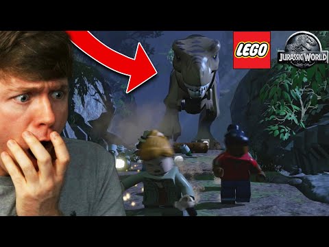 ATTACKED by GIANT T-REX in LEGO JURASSIC WORLD!? (Part 6)