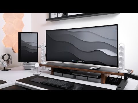 Desk Update LG 40WP95C 5K2K + UPERFECT 17" Portable Monitor Setup